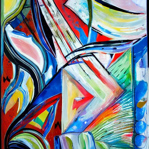 Image similar to abstract maximalist painting, interesting relationship within the composition, gestural lines, maximalism, white sketchbook style, paint on canvas, power washed texture, masterpiece,