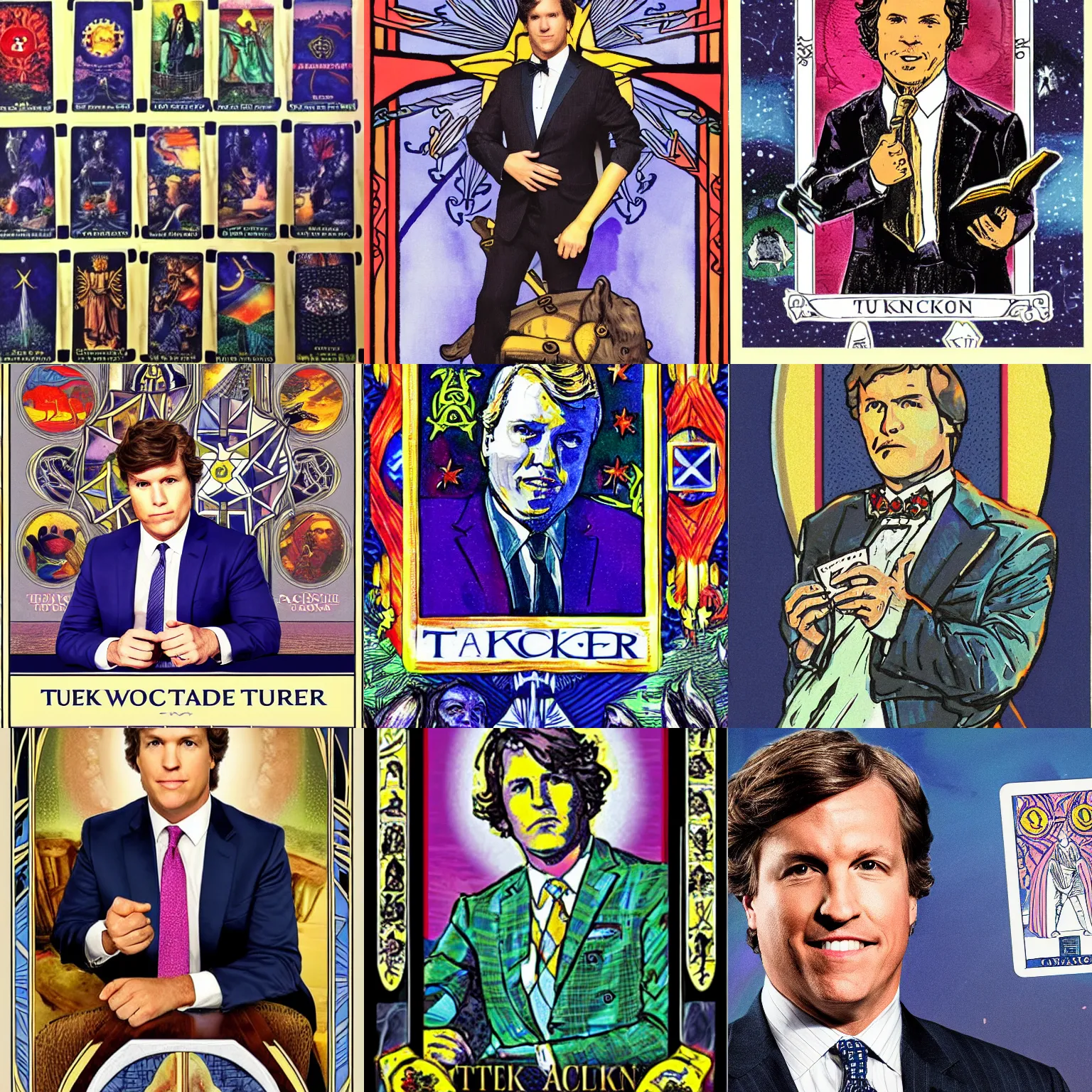 Prompt: Tucker Carlson, Rider-Waite tarot