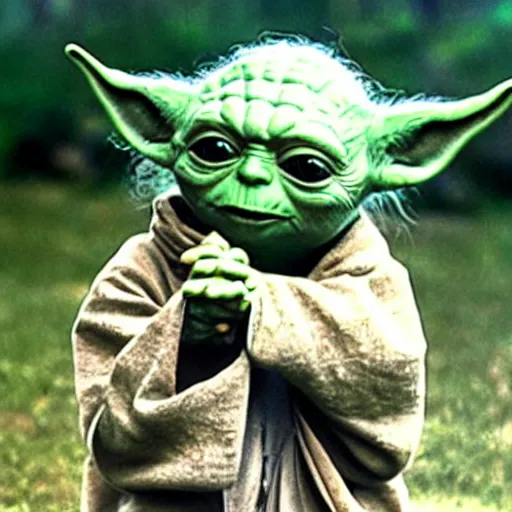 Image similar to yoda performing at woodstock