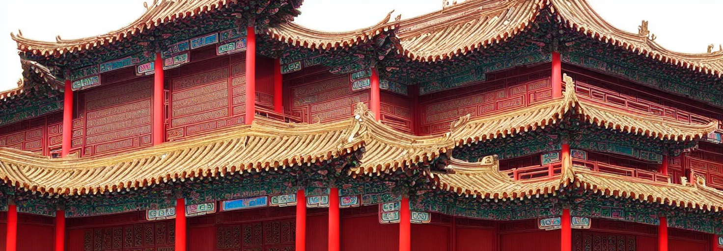 Prompt: traditional chinese architecture ， neo - expressionism style ， - h 7 0 4