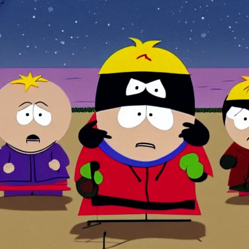 Prompt: still from the TV show South Park