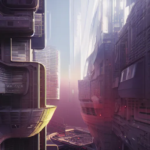 Image similar to neo brutralism, futuristic architectural art, colorful, hyperrealistic, cgsociety, octane render, 8k, realistic depth, 3D feeling, sunlight, shadows, reflections, romanticism, 3D, realistic depth, in the style of Akihiko Yoshida and Greg Rutkowski