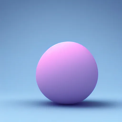 Image similar to 3 d render of a light blue and pink blob on a white background, blender, pastel colors, minimalistic