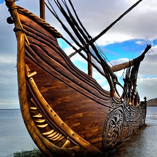 Image similar to viking longship, norse