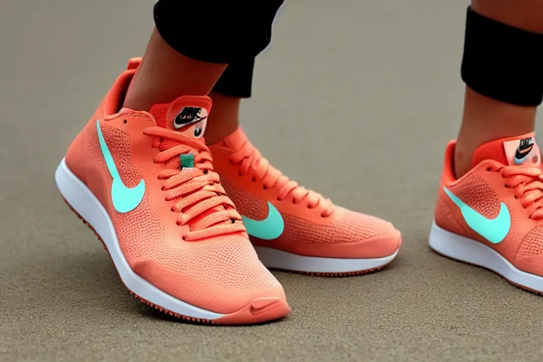 Image similar to nike sneaker made from coral reef