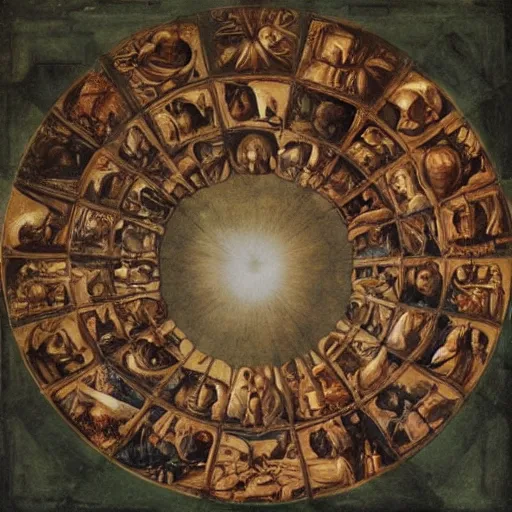 Image similar to the multiverse by leonardo da vinci