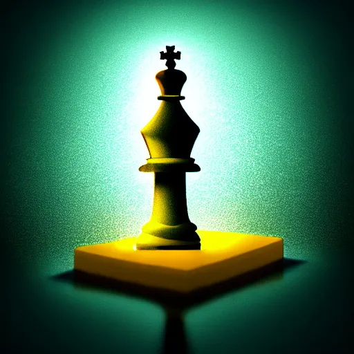 Prompt: underwater tintype photo of a queen chess piece made of led lights, Puddles, Isometric 3D Fantasy, smooth 3D Illustration, Cinematic Matte Painting, soft render, volumetric lighting , low pov,