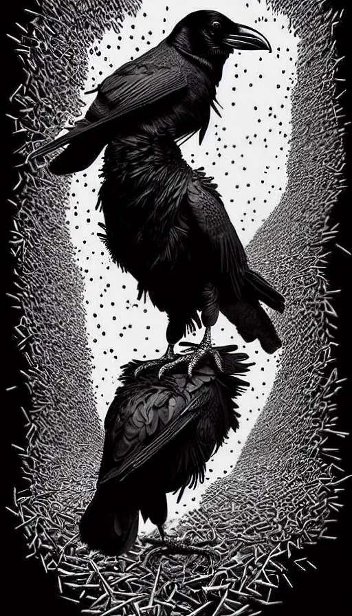 Prompt: epic professional digital art of raven bird that is a human by dan hillier and julia deville