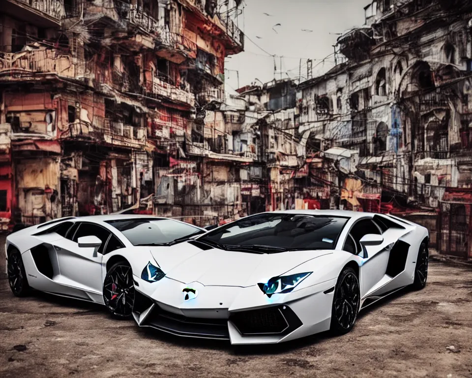 Image similar to lamborghini aventador photoshoot, cinematic, indian bazaar background, photography by alexey kurylev, beautiful, india, heavily detailed