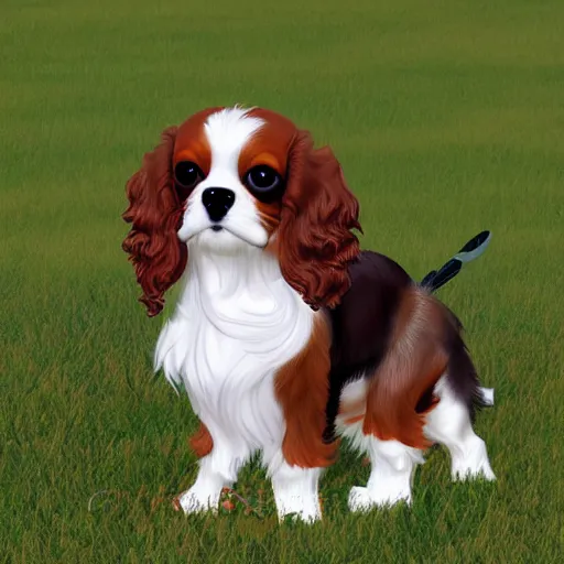 Prompt: cavalier king charles spaniel, realistic