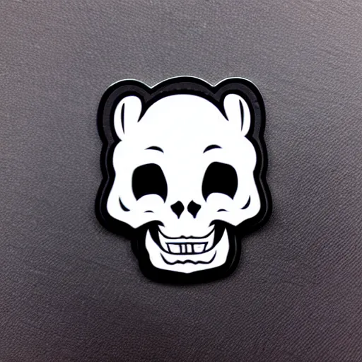 Prompt: die cut sticker, cute demonic rat skull, kawaii, joyfull, clean cut