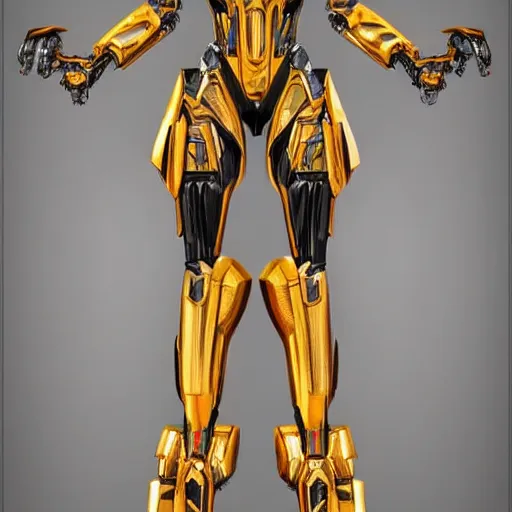 Image similar to symmetry!! a female transformer with golden paint, glowing eyes!! very symmetrical face, highly detailed, by vitaly bulgarov, by steven zavala, by matt tkocz, by shane baxley, transformers cinematic universe, pinterest, deviantart artstation _ h 7 5 0