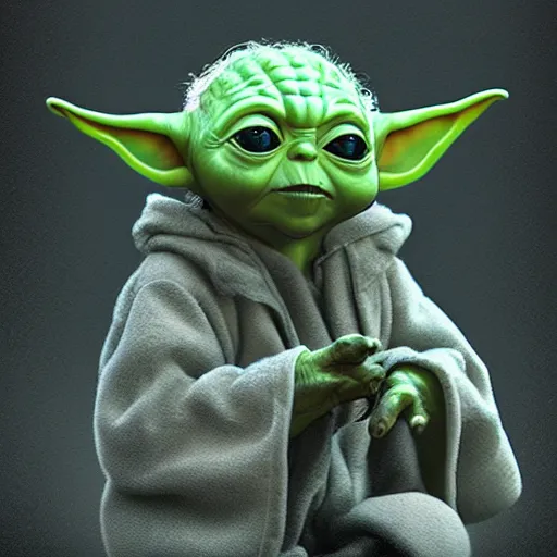 Prompt: baby yoda by beeple