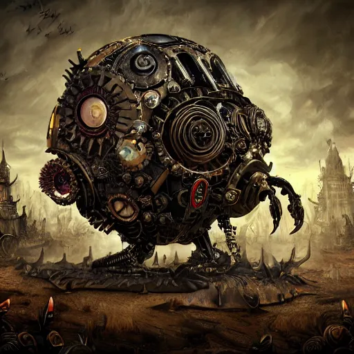 Prompt: tim burton art warhammer 4 0 k steampunk games workshop, art digital art, 3 d high definition, trending on artstation, trending on deviantart photorealistic, high resolution, 8 k, octane, hyper detailed, trending on deviantart insane details, intricate, elite, ornate, elegant trend, unreal engine