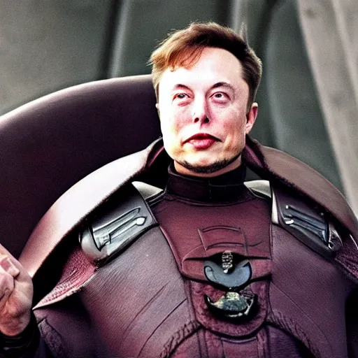 Image similar to Elon Musk as Emperor Shaddam IV, in Dune