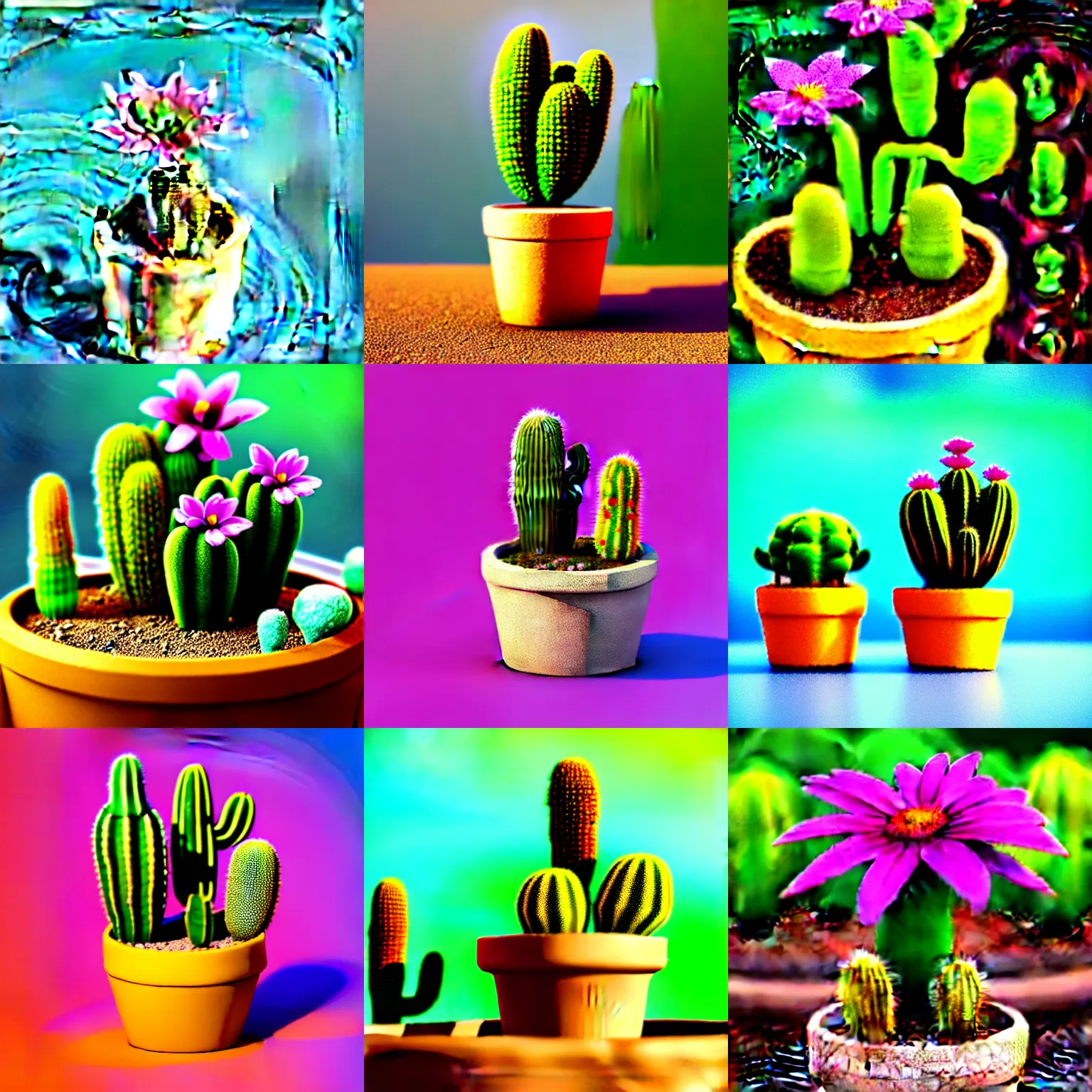 Prompt: a isometric macro photo of a beautiful flower pot with different plants, cactus and flowers, a little gnomo, a lot of sub surface scatering, higly detailed, octane, trending artstation, bokeh effect