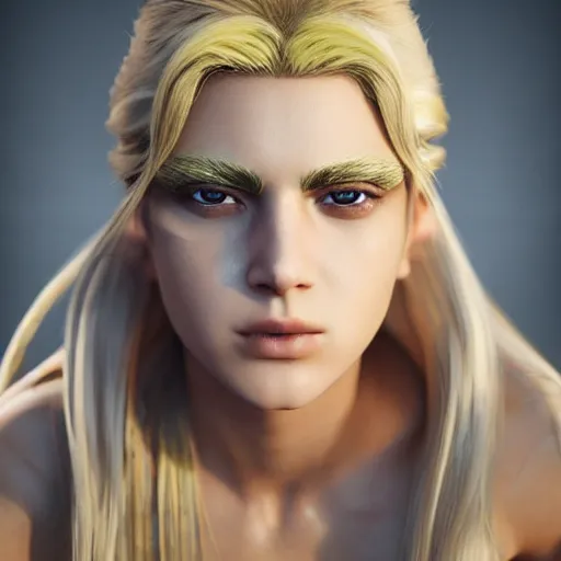 Prompt: A beautiful young blonde warrior ultra realistic octane render, highly detailed