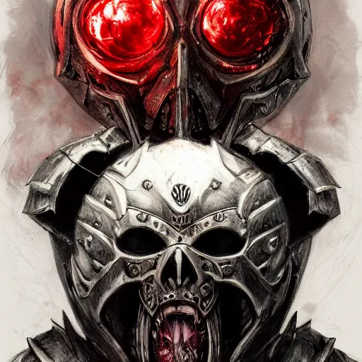 Image similar to berserk anime skull knight armor and sword, angry anthropomorphic shiba inu, blood aura red light, fantasy, dark, portrait art by donato giancola and greg rutkowski, realistic face, digital art, trending on artstation, symmetry