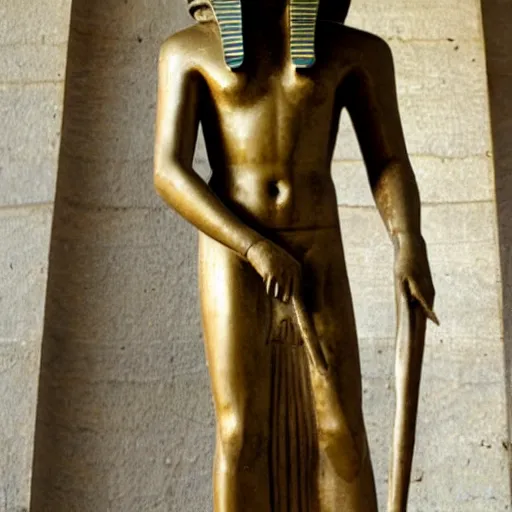 Image similar to roman style statue of egyptian god horas