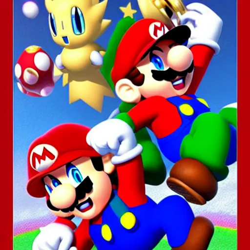 Image similar to super mario brothers and kirby super star ultra movie poster with pokemon super smash bros and princess peach star wars theme pokemon style detailed and accurate eyes