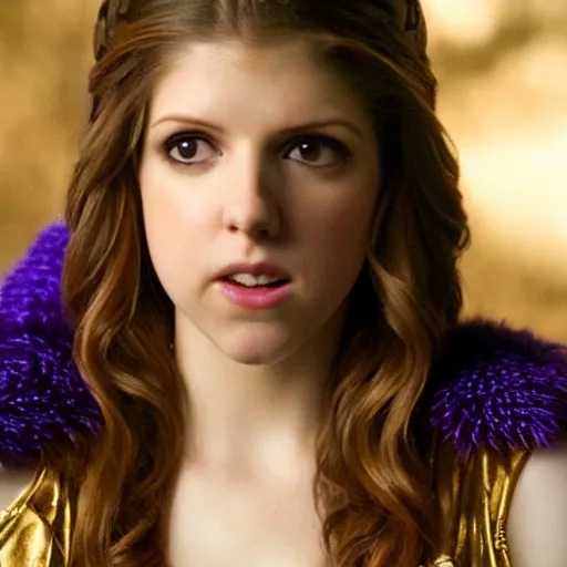 Image similar to Anna Kendrick as the Goddess Minerva with her dark purple toga slipping off her shoulders which her owl is sitting upon 8k resolution hyperdetailed photorealism amazing level of detail and ultra high quality and beautifully crafted