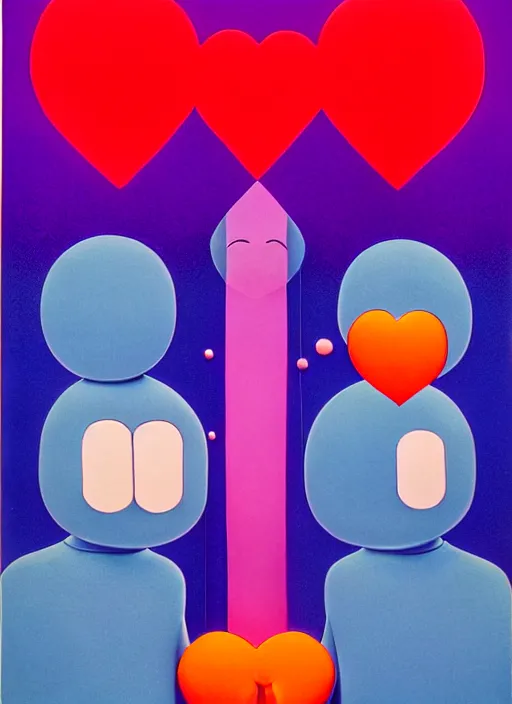 Image similar to finding love by shusei nagaoka, kaws, david rudnick, airbrush on canvas, pastell colours, cell shaded, 8 k