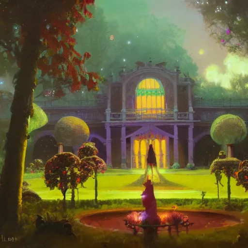 Image similar to kew gardens by paul lehr
