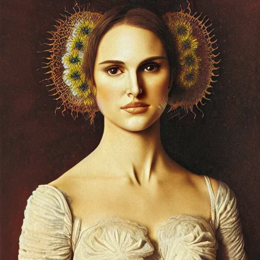 Image similar to portrait of natalie portman by ernst haeckel