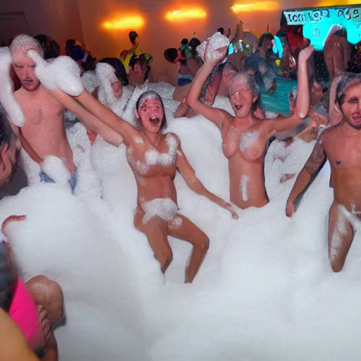 Image similar to bibemus at a foam party