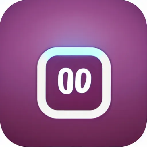 Image similar to square app icon for odoo, two color, vector