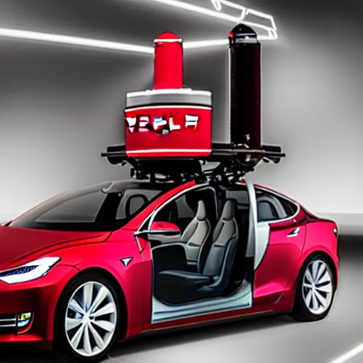 Prompt: first image of Tesla Jetpack