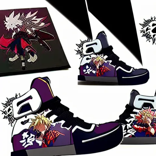 Image similar to fantasy anime jrpg sneaker design designed by studio ghibli, chrono trigger guilty gear style, aztec mayan street fashion native punk sneaker design, hip hop sneaker design with subtle mayan patterns, gapmoe yandere grimdark, trending on pixiv fanbox, painted by greg rutkowski makoto shinkai takashi takeuchi studio ghibli, akihiko yoshida