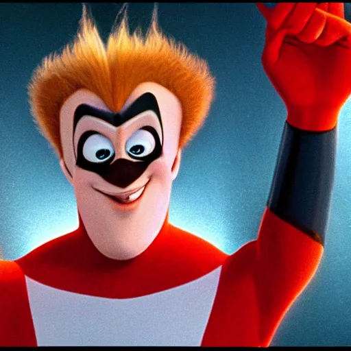 Image similar to syndrome from the incredibles in rudolph the red nosed reindeer