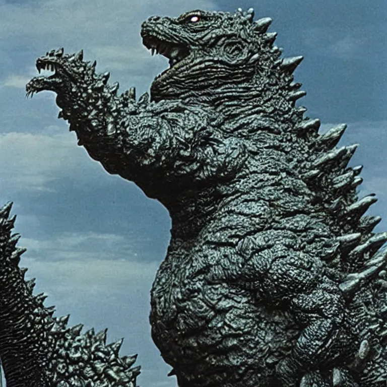 Image similar to Godzilla starring in Barney & Friends