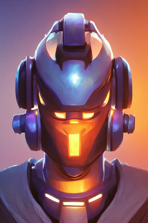 Image similar to epic mask helmet robot ninja portrait stylized as fornite style game design fanart by concept artist gervasio canda, behance hd by jesper ejsing, by rhads, makoto shinkai and lois van baarle, ilya kuvshinov, rossdraws global illumination radiating a glowing aura global illumination ray tracing hdr render in unreal engine 5