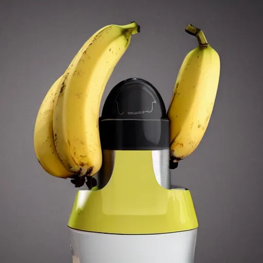 Prompt: Scared banana in a blender