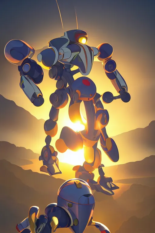 Image similar to metabots medabots medarotto medarot robot minimalist comics, behance hd by jesper ejsing, by rhads, makoto shinkai and lois van baarle, ilya kuvshinov, rossdraws global illumination ray tracing hdr radiating a glowing aura