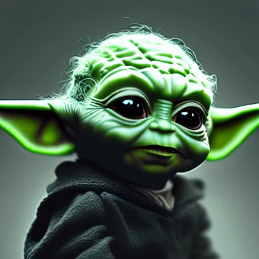 Prompt: baby yoda as batman, award winning creature portrait photography, extremely detailed, artstation, 8 k, sensual lighting, incredible art, wlop, artgerm