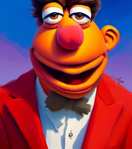 Image similar to muppet justin trudeau puppet, loftis, cory behance hd by jesper ejsing, by rhads, makoto shinkai and lois van baarle, ilya kuvshinov, rossdraws global illumination