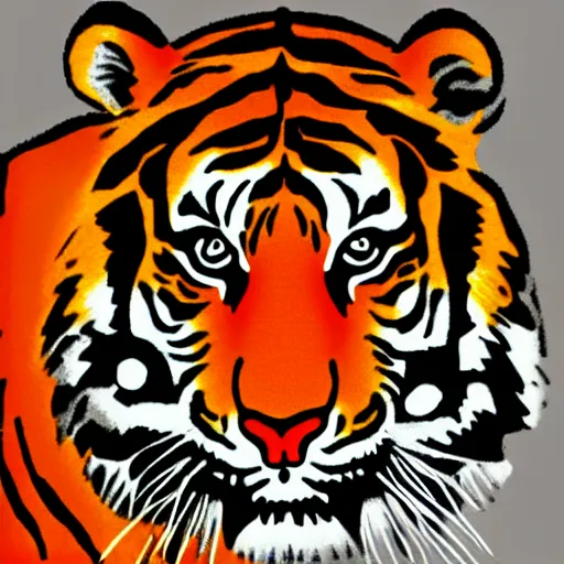 Image similar to simple tiger clip art cartoon