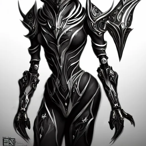 Image similar to highly detailed exquisite fanart, of a beautiful female warframe, but as an anthropomorphic robot dragon, matte black metal armor with white accents, engraved, elegant pose, close-up shot, epic cinematic shot, sharp claws for hands, professional digital art, high end digital art, singular, realistic, captura, DeviantArt, artstation, Furaffinity, 8k HD render