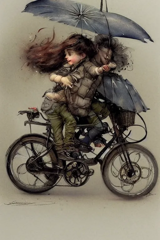 Image similar to ( ( ( ( ( electric powered future bike. drizzling lightning machine parts. muted colors. ) ) ) ) ) by jean - baptiste monge!!!!!!!!!!!!!!!!!!!!!!!!!!!