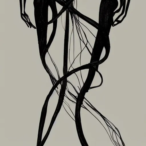 Image similar to shibari, abstract human body