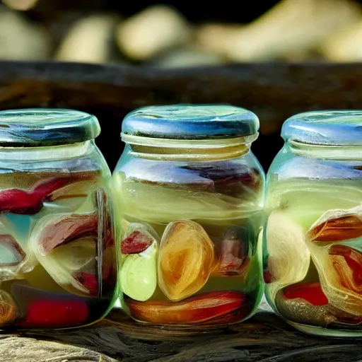 Prompt: pickled rocks.