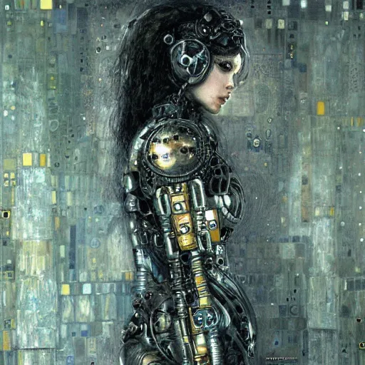 Image similar to cybernetic female supersoldier, intricate detail, klimt, royo, whealan,