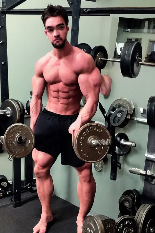 Image similar to !dream 📷 Sean McLoughlan, 'jacksepticeye' is a jacked muscle builder gigachad