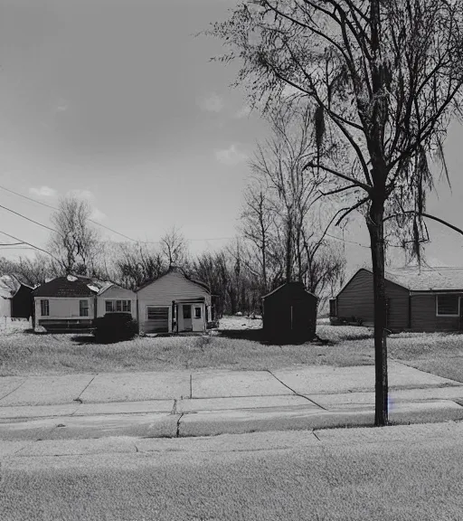 Image similar to “ desolate neighborhood, in the style of gregory crewdson ”