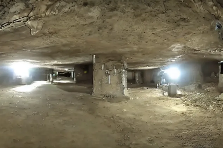 Image similar to gopro footage from inside a deep underground military base