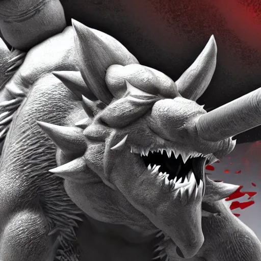 Image similar to bowser doing cocaine, realistic, 4 k, render