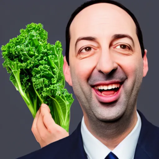 Prompt: tony hale as a pile of kale